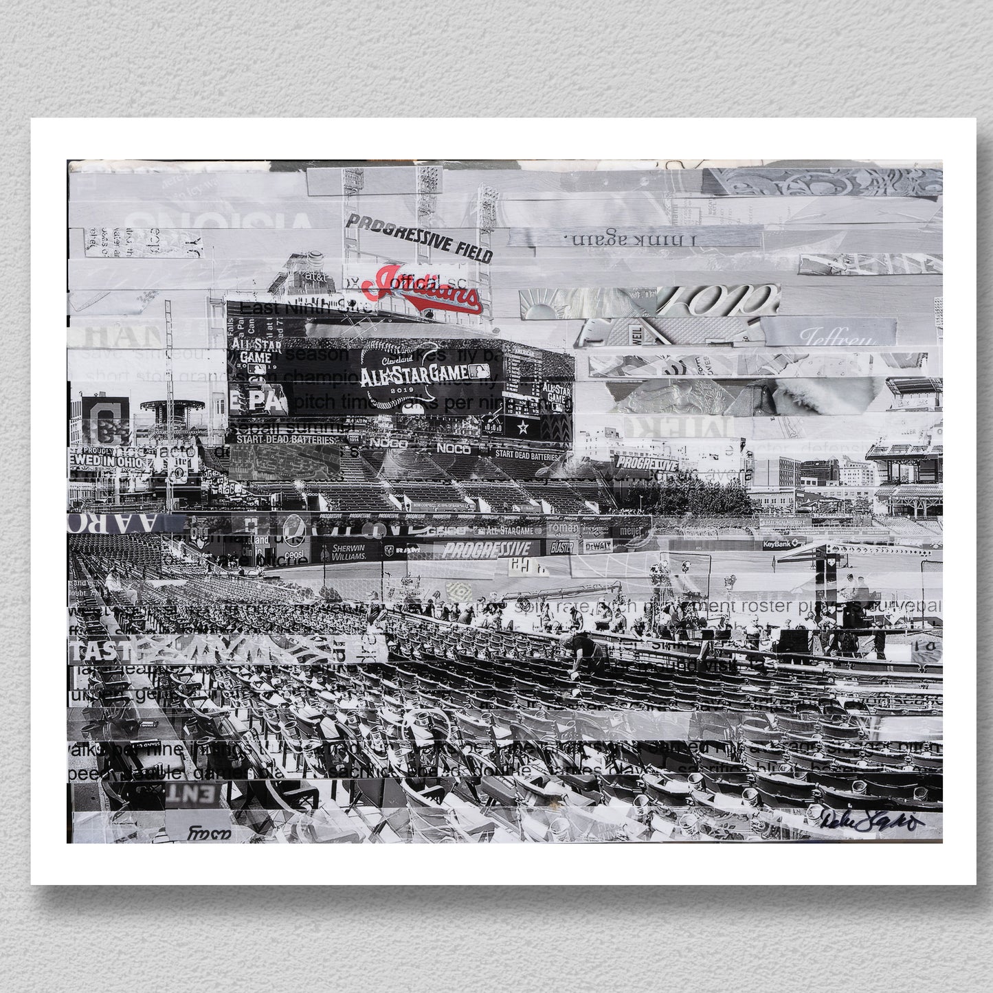 All Star Game at Progressive Field Mixed Media Collage