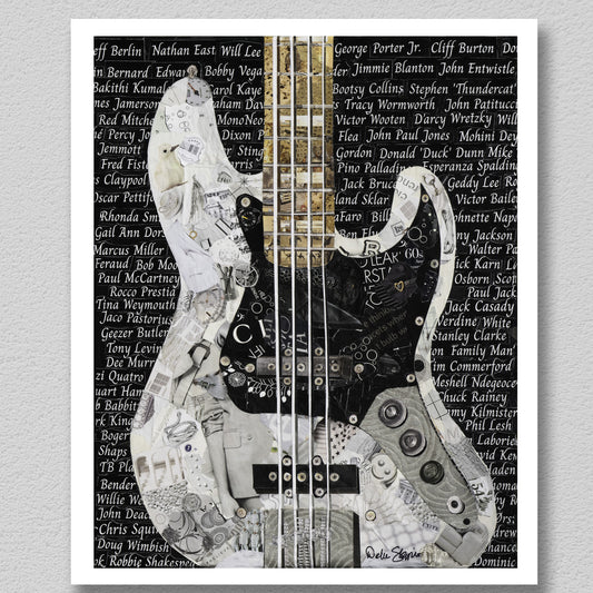 Fender Bass Jazz Guitar Collage