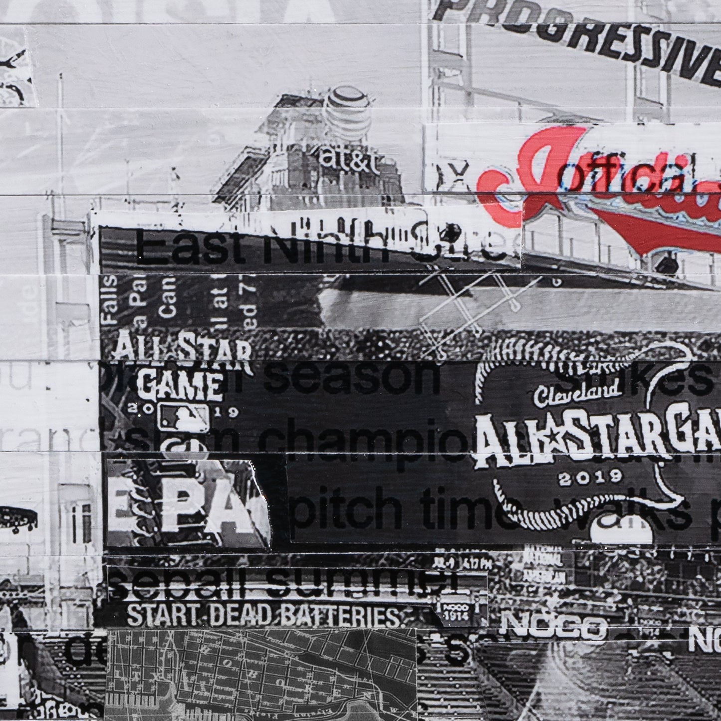 All Star Game at Progressive Field Mixed Media Collage