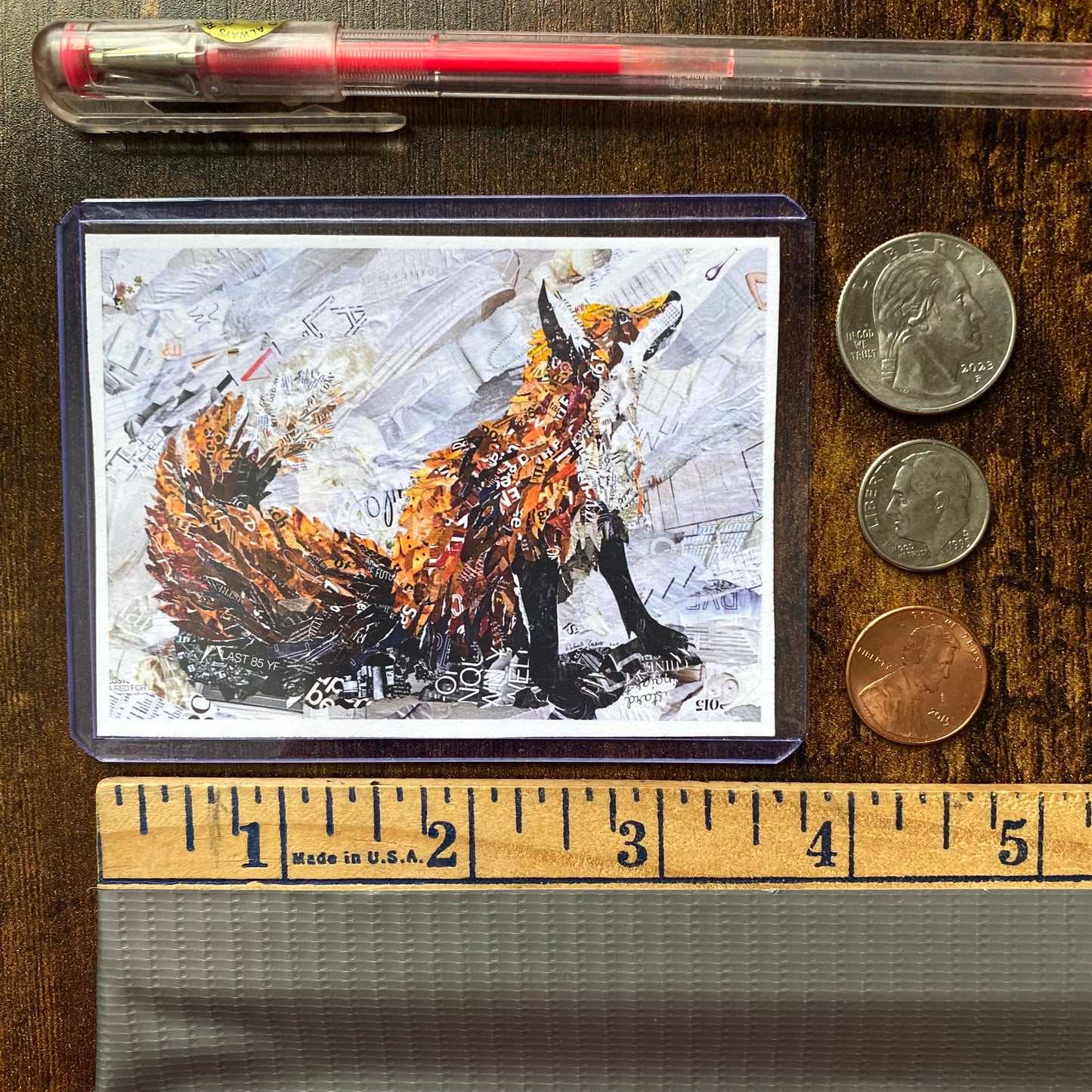 ACEO Red Fox Giclee Print Collectible Miniature Art Card Gift
