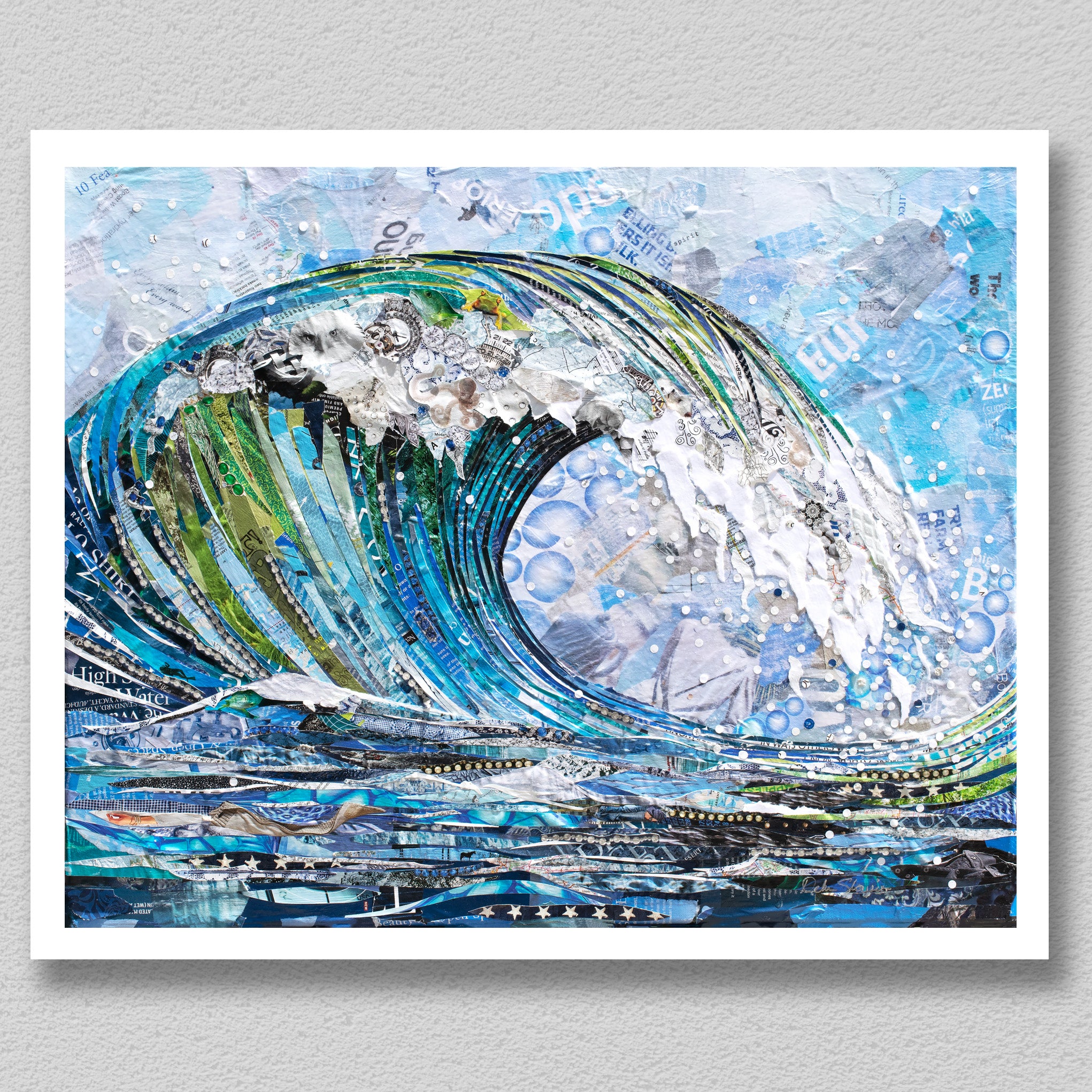Ocean Wave Paper Blue Ocean Waves Simple Paper Cut Style Wave Banner