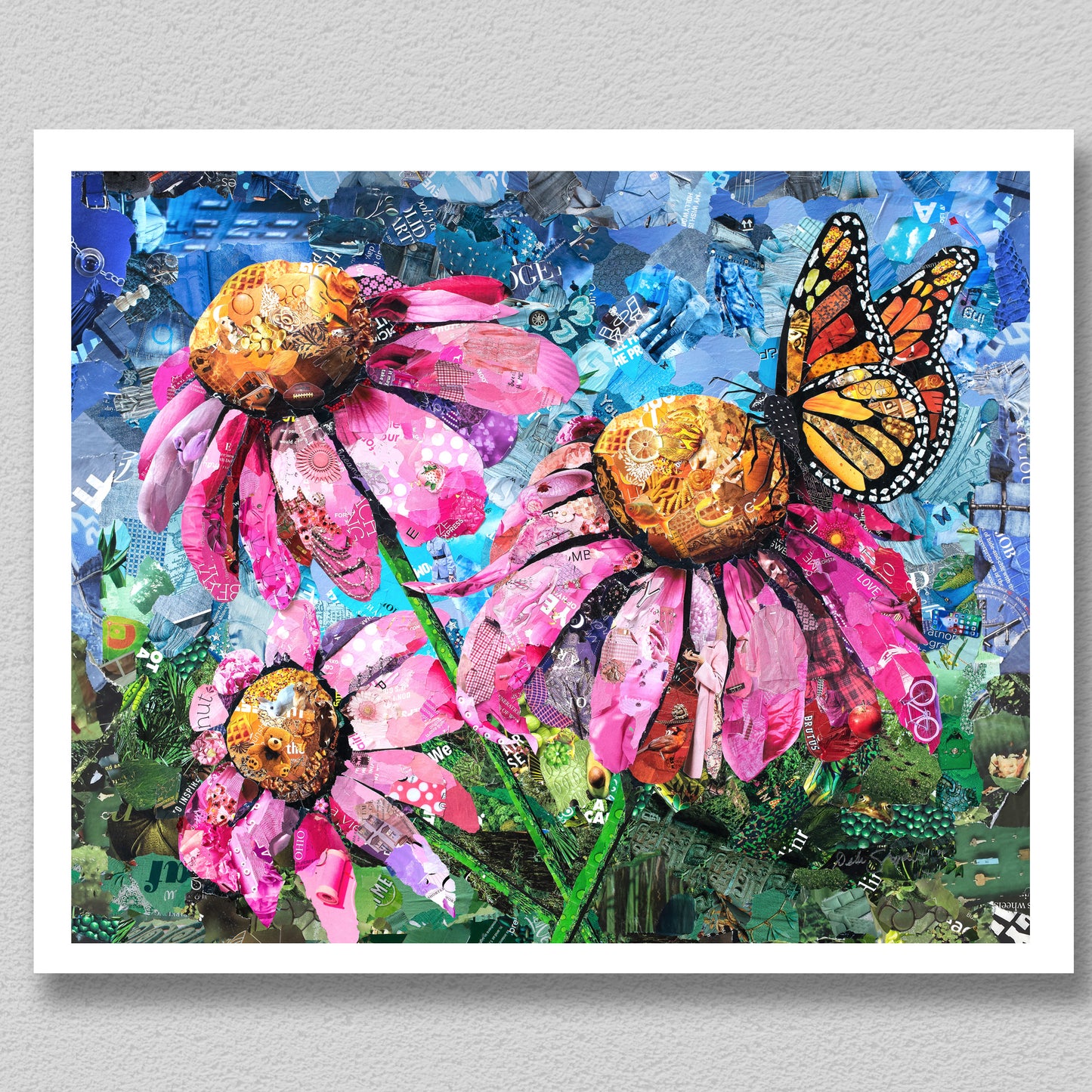 "Summer in Ohio" - Coneflowers and a butterfly