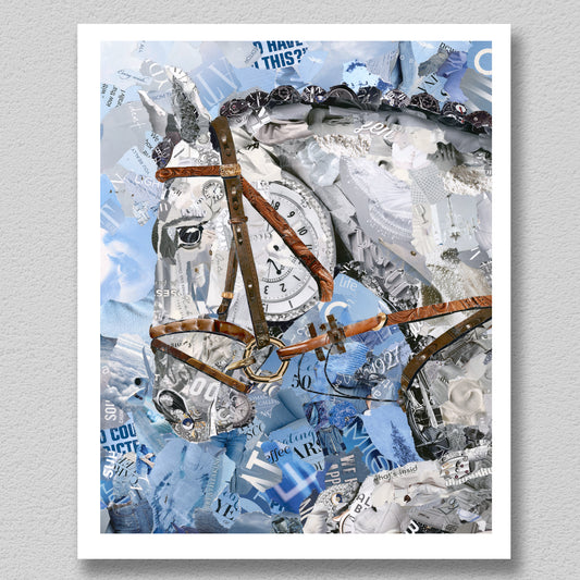 "Flying" Jumping Horse Collage