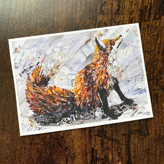 ACEO Red Fox Giclee Print Collectible Miniature Art Card Gift