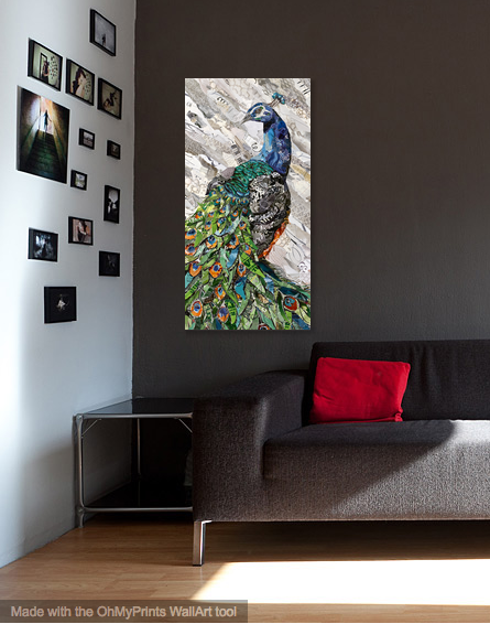 peacock wall art